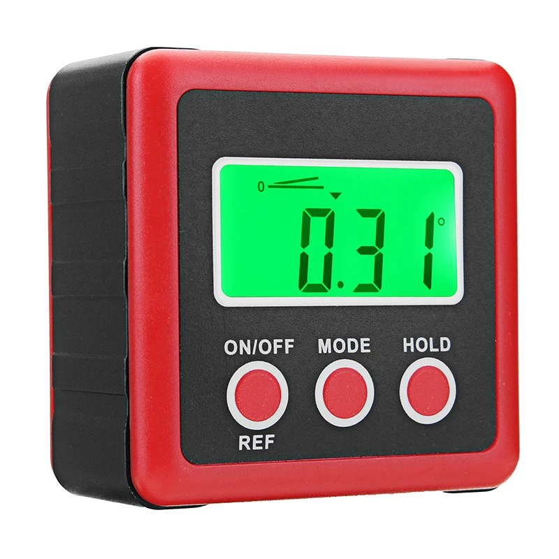  4 x 90 Precision Digital Bevel Box Inclinometer Gauge Angle Finder Protractor Waterproof LCD Green 