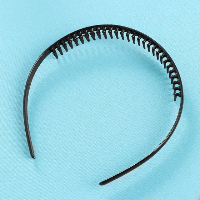 1PC Men's Fashion Black Metal Toothed Headband Sports Hairband Football