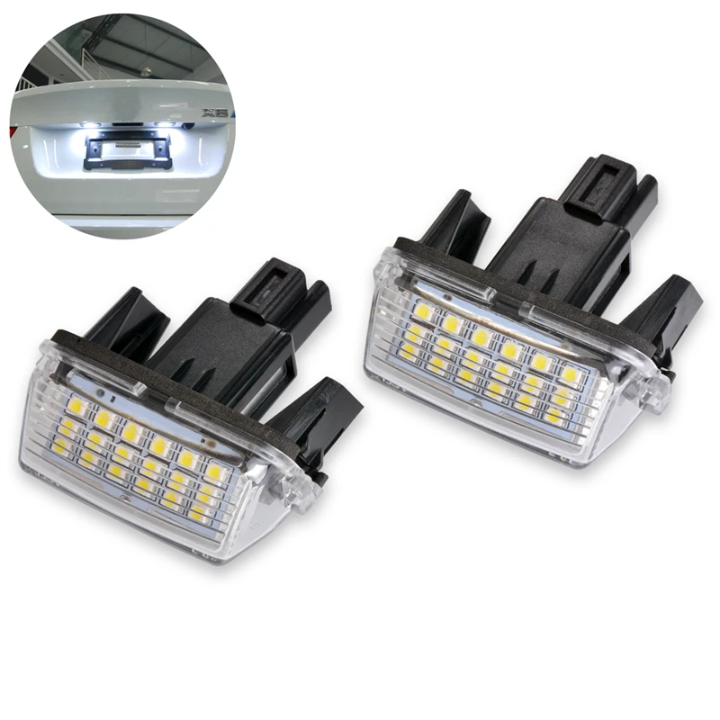 KATUR 2pcs Super Bright Led Number License Plate Lights Car Styling For