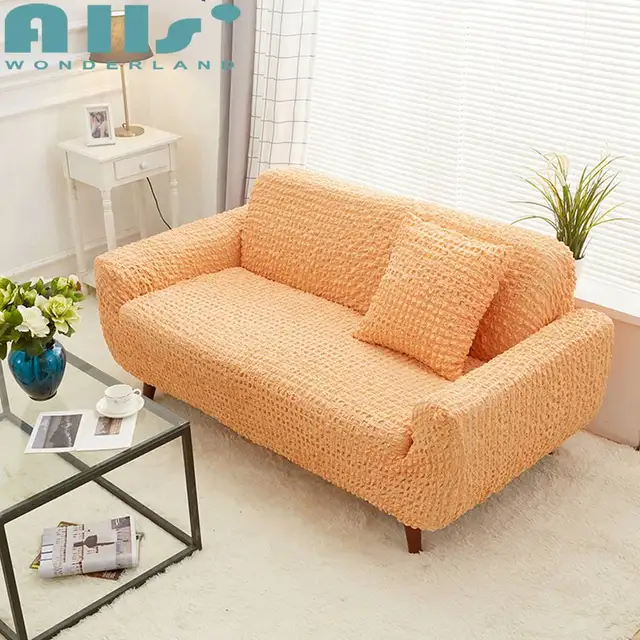 Buy Solid Color Sofa Cover Spandex Protector Furniture