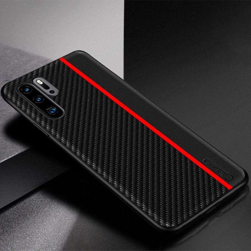 Huawei P30 Pro Case Original CENMASO Carbon Fiber PU Leather Protection Case Huawei P30 P20 Pro Case Huawei P20 P30 Lite Case
