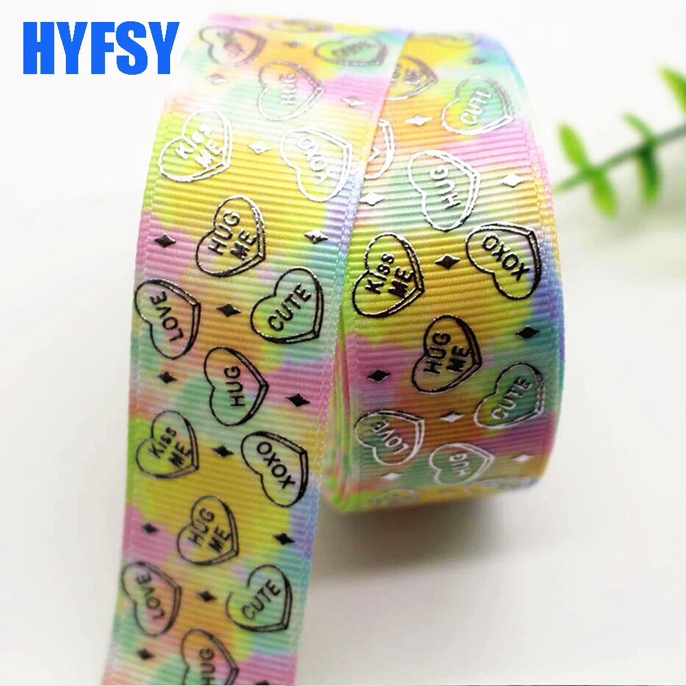 Серебряная лента с сердечком hyfsy10078 1 ཕ мм 10 ярдов рукоделие Подарочная упаковка