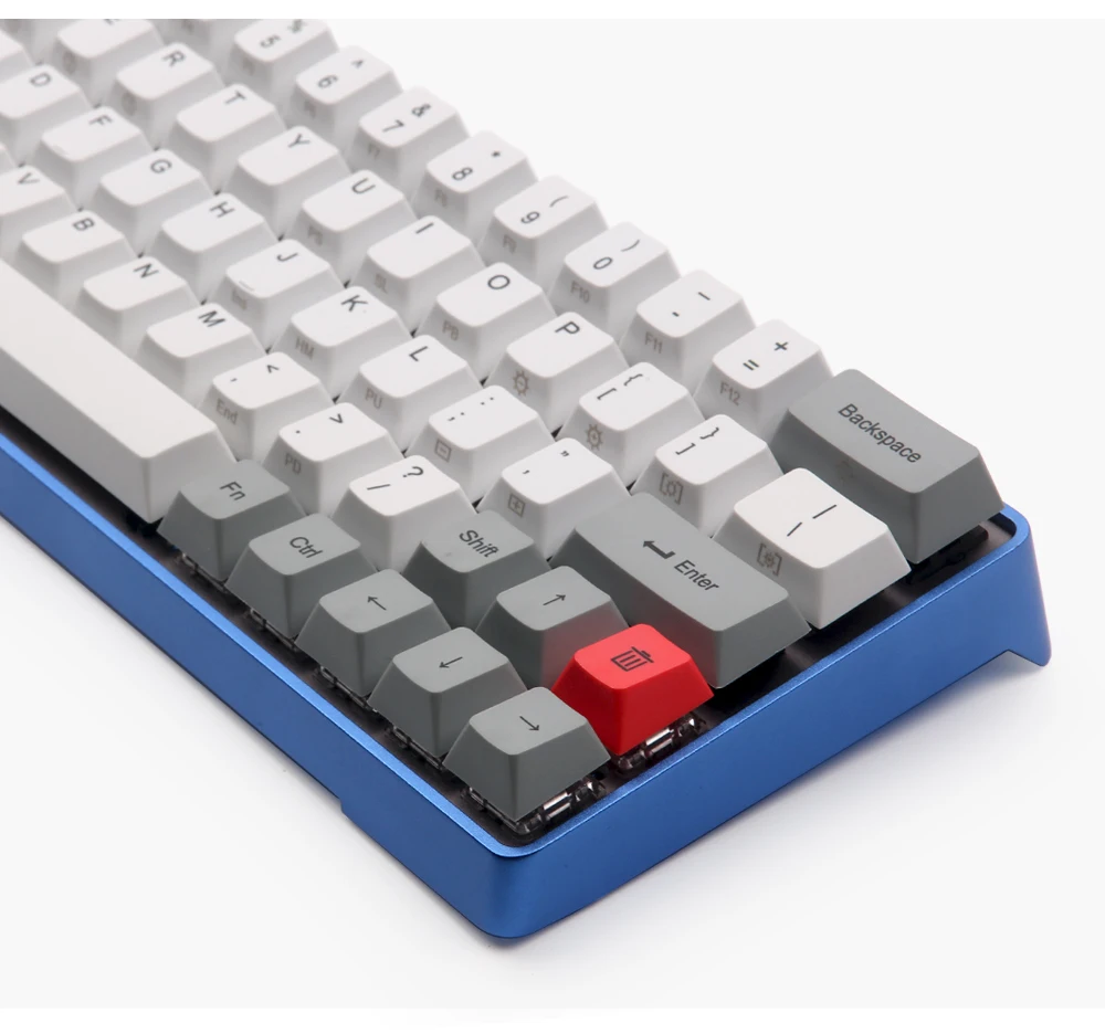 GK64 полностью собранная механическая клавиатура с вишневым профилем kecap краситель-подложенный 64 клавиши и металлический корпус Поддержка пользовательский RGB светильник