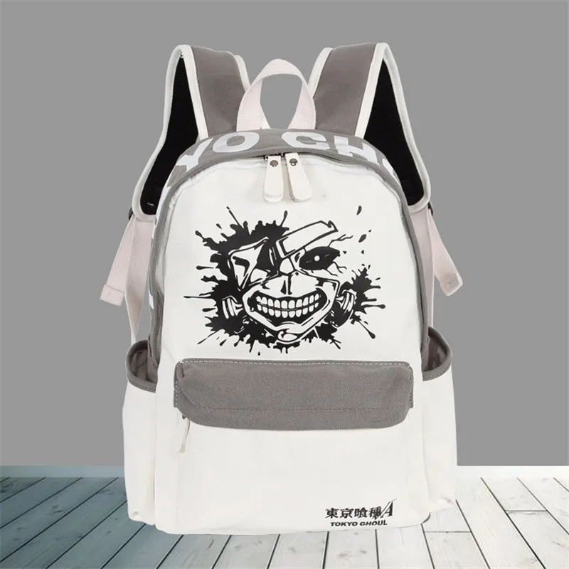 

2017 Tokyo Ghoul Kaneki Ken Cosplay Printing Backpack Canvas School Bags for Girls Laptop Backpack Mochila Feminina Travel Bags