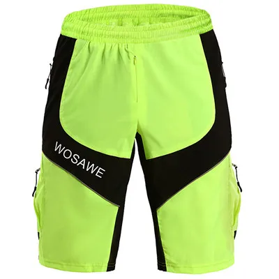 WOSAWE Baggy Cycling Shorts MTB Mountain Bike Loose-fit Padded Short Adjustable Waists Road Bike Short Trousers - Цвет: BC161