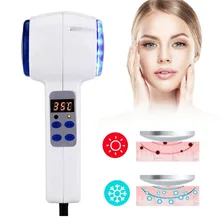 Face Beauty Massager Lifting Device Hot Cold Hammer Cryotherapy Blue Photon Acne Treatment Skin Care Rejuvenation Facial Machine