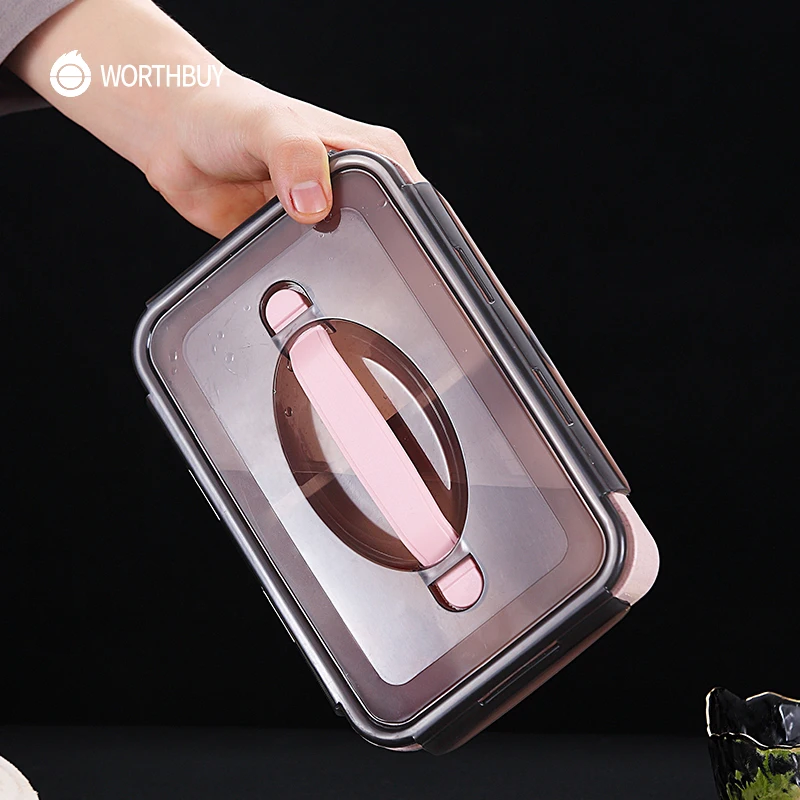 WORTHBUY японский детский Ланч бокс бэнто для микроволновой печи с отсеками