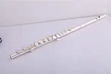 16 Holes Closed Silver Plated Flute With Split E Mechanism Offset-G Keys C Tone Metal Flute Professional Instrument With Case 16 Holes Closed Silver Plated Flute With Split E Mechanism Offset-G Keys C Tone Metal Flute Professional Instrument With Case