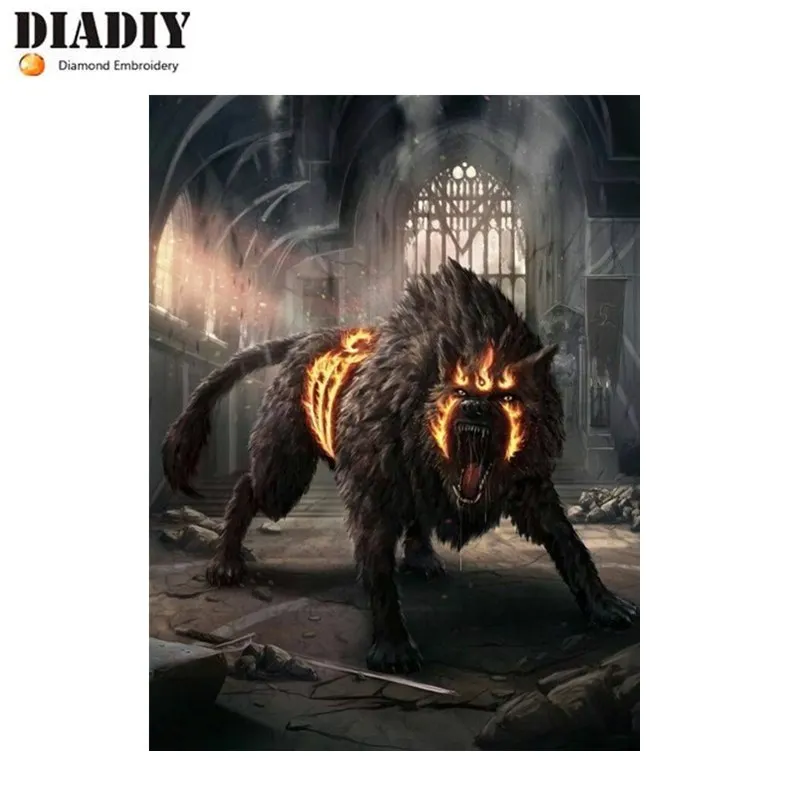 Full SquareRound Drill 5D DIY Diamond Painting &quotlion&quot 3D Embroidery Cross Stitch Mosaic Home Decor | Дом и сад
