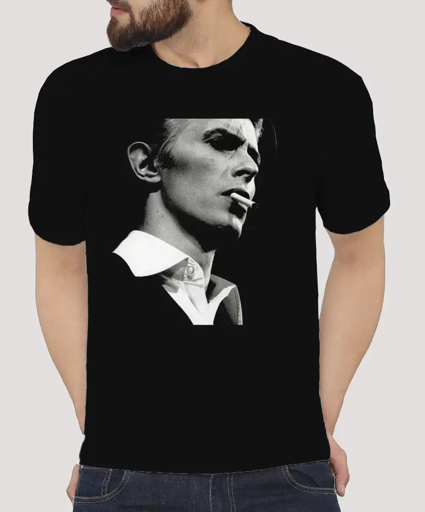 Дэвид Боуи фото Graphic Tee Повседневное футболка хит продаж Футболка с принтом