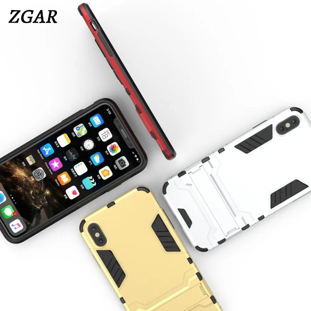 ZGAR for iPhone XS Max XSMax Case Kickstand Anti Knock Celular Luxury