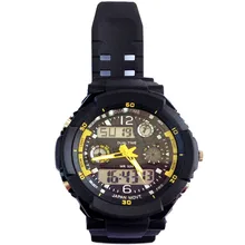 Модные мужские цифровые наручные часы мужские спортивные часы 3Bar водонепроницаемые часы с двойным дисплеем аналоговые кварцевые часы Saati