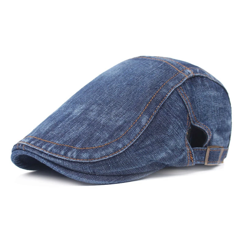 

HT1756 Vintage Washed Cotton Beret Men Women Fashion Ivy Flat Cap Male Female Retro Adjustable Beret Hat Spring Summer Beret Cap