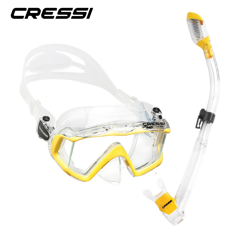 Набор для подводного плавания Cressi PANO3 + силиконовая юбка с тремя линзами