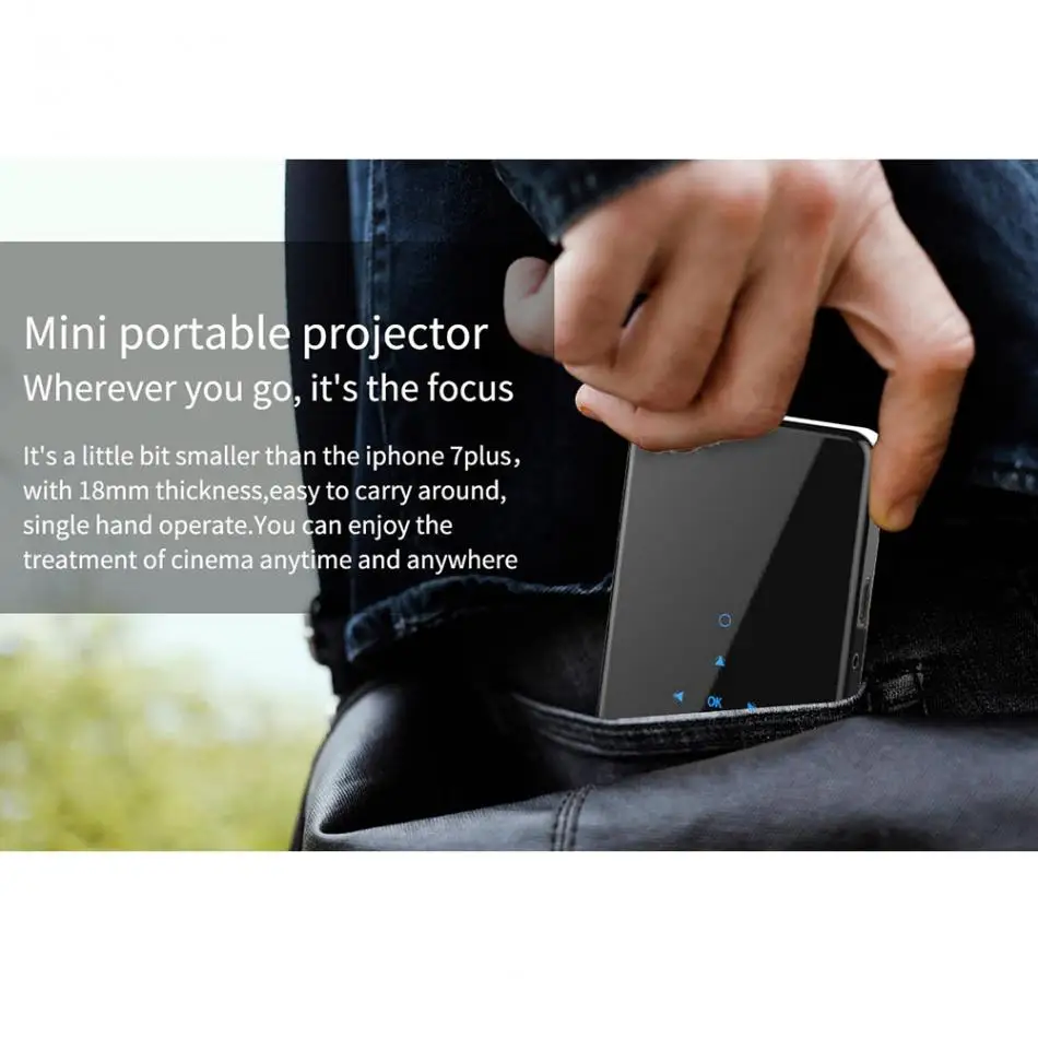 Портативный Micro HD проектор мини домашний 4,2 P Bluetooth 2.4g WiFi беспроводной проектор 7,1 для Android 1080 с штатив Стенд