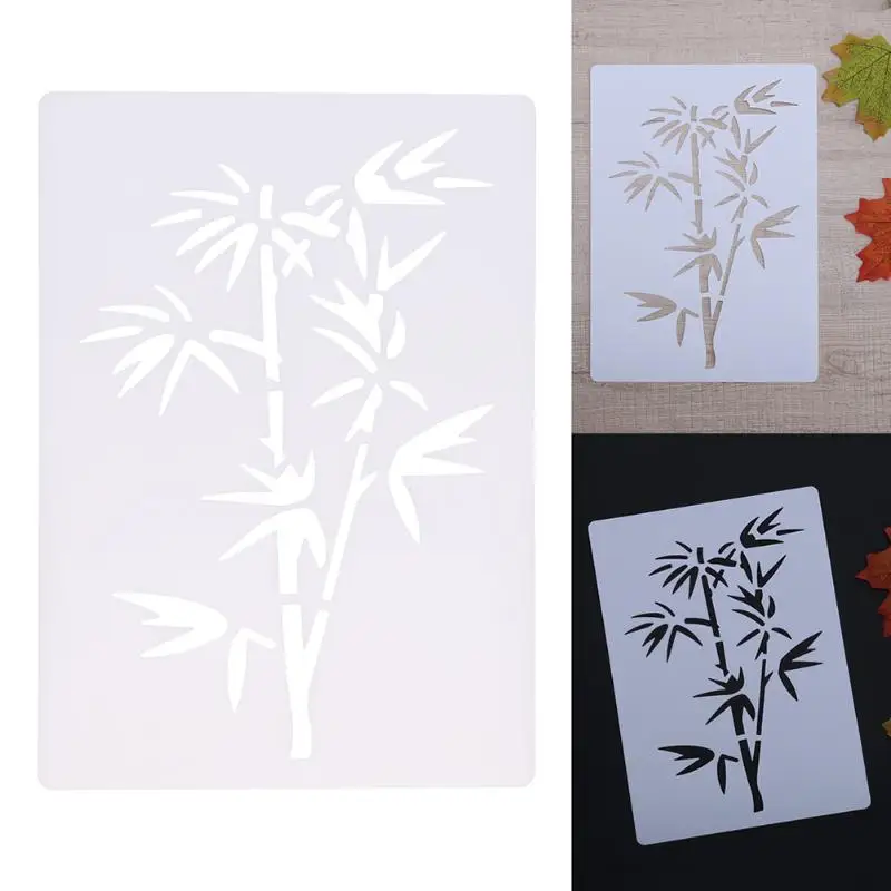 

Bamboo Plastic Layering Stencils for Walls Scrapbooking Painting Template Stamp Album Decorative Embossing Paper Card DIY Craft