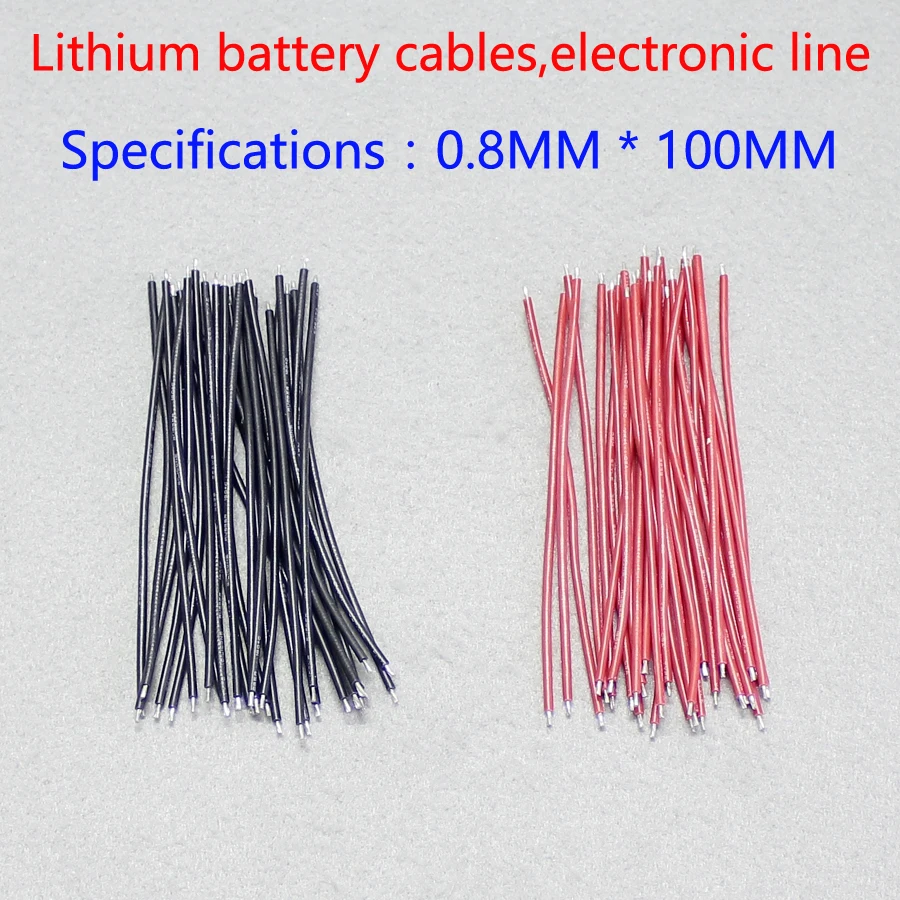 

The lithium battery is connected with the input and output line line electronic double wire 100MM silicone wire tin AV cable