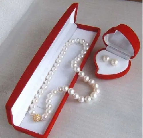 

Free Shipping >>>>> GORGEOUS18"10-11MM AAA+ SOUTH SEA NATURALWhitePEARL NECKLACE Earring Set