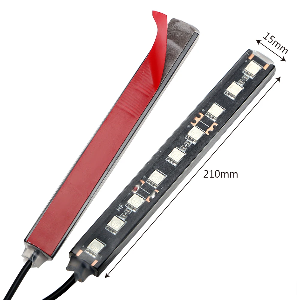  Car Interior LED Decorative Light Bar Ambient Foot Lamp With Cigarette Lighter For Volkswagen Opel  - 33039888472