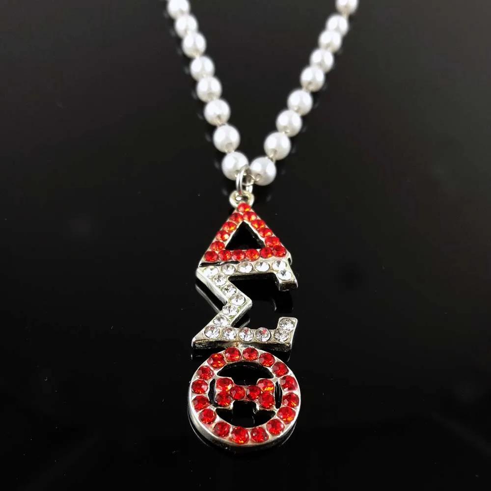 Прямая поставка, ювелирные изделия, греческое ожерелье Zeta Phi Beta ZPB, жемчужное ожерелье с двойной линией