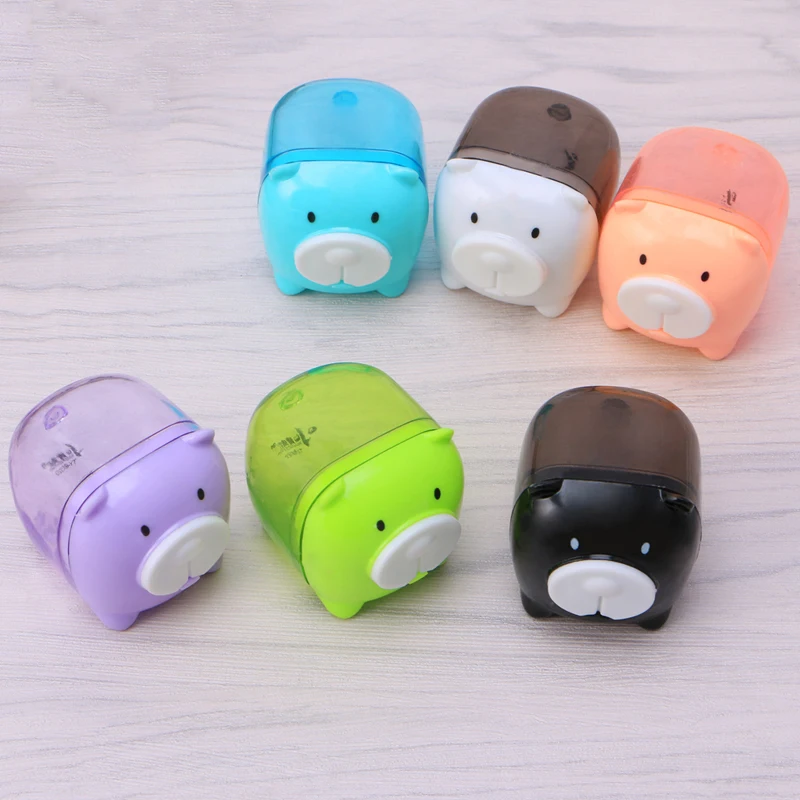 

1pc Cute Mini Pig Pencil Sharpener Animal Stationery For School Student Kid Gift Sharpener