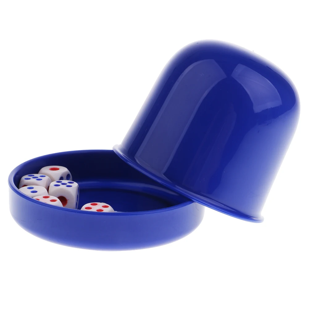 Dice Guessing Game Set Dice Cup Shaker with 6pcs Digital Dices for KTV Bar Pub Party Gambling Casino Poker Dice Game Accessories