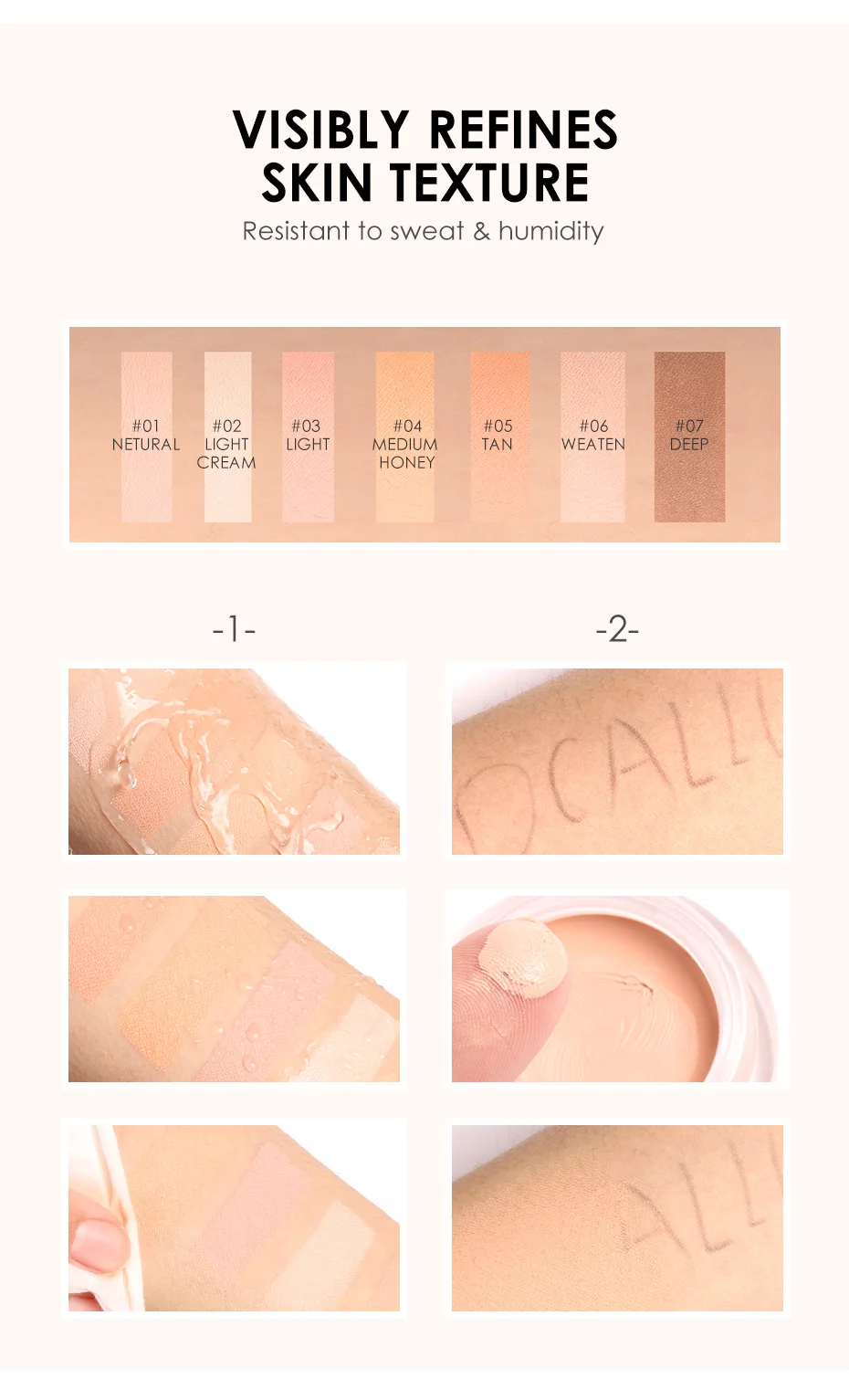 FOCALLURE Full Coverage Concealer Lightweight Waterproof Oil-control Cream Smoothing Highest Coverage Concealer