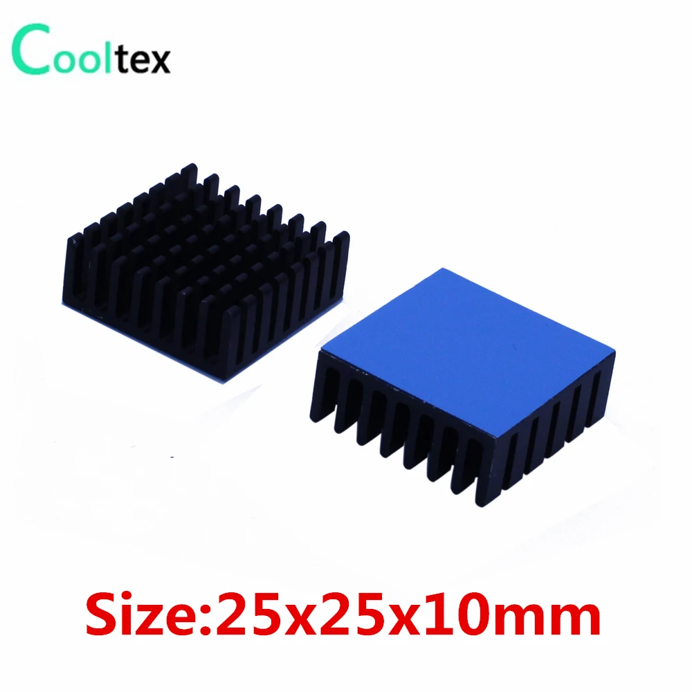 

20pcs Aluminum Heatsink 25x25x10mm COOLER Radiator Cooling For Electronic Chip IC VGA LED computer With Thermal Conductive Tape