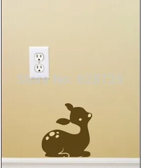 

Removable Animal Deer Vinyl Wall Sticker , Lovely Baby Deer Wall Decals For Home Living Room/Bedroom/Switches Decoration