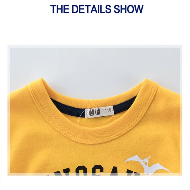 Baby T-shirt boys Children's 1-10Y Casual Tops Clothing Full Long sleeve Tees shirt Cotton Cartoon animal printed kids Sweatshirts clothes (4)