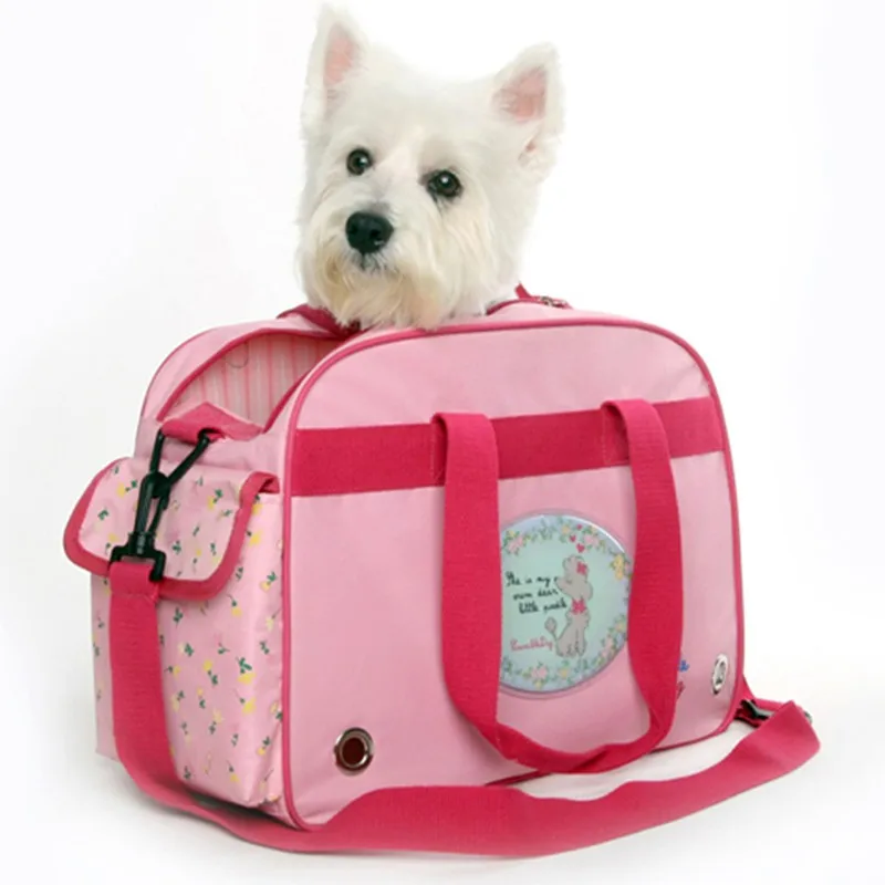 Easy Double Use Shoulder Portable Carrying Cat Pure Pink Dog Bag Travel