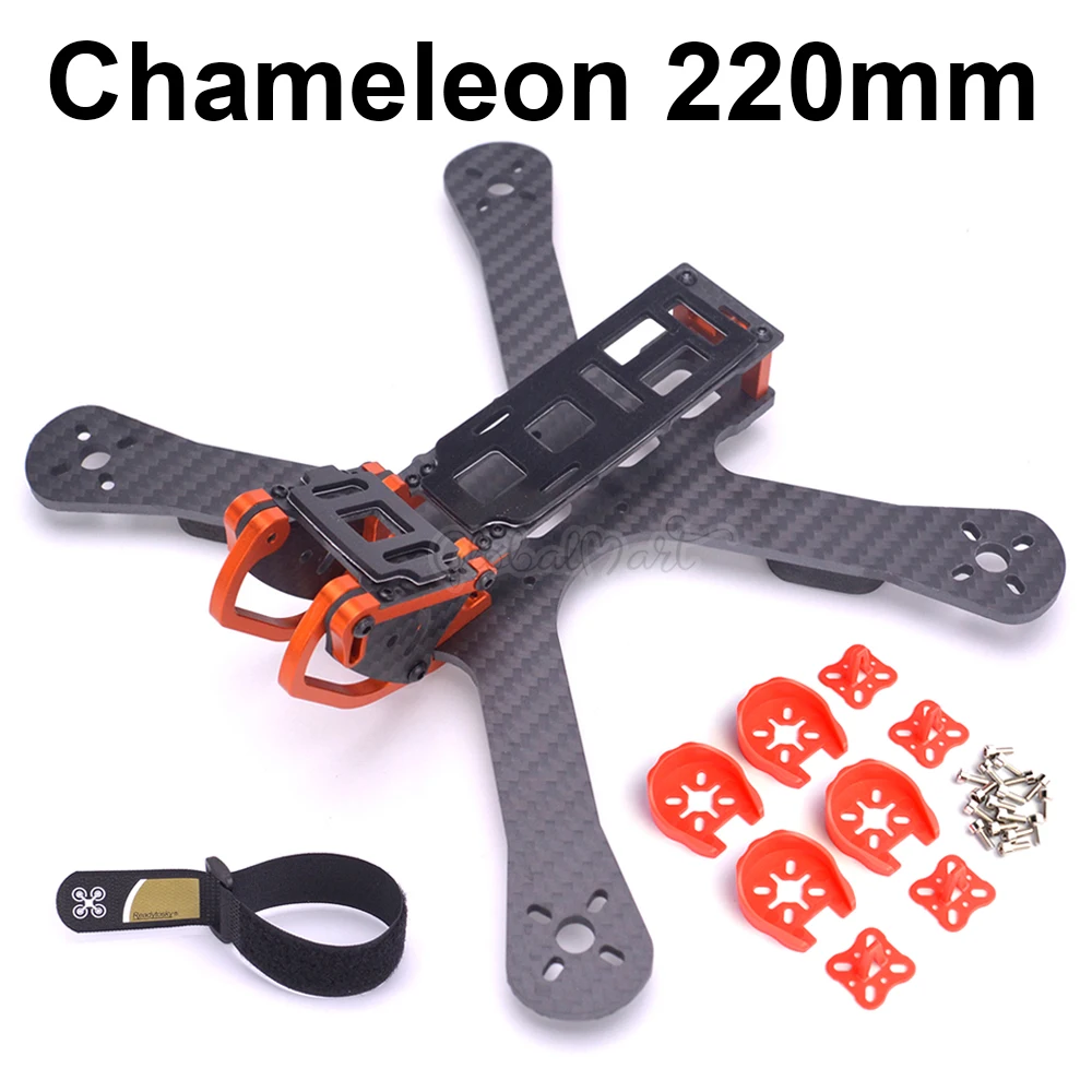 

Chameleon FPV Frame 5" 220mm 220 FPV Freestyle Frame Kit FPV Racing Drone Better than QAV-X 214 QAV-R 220