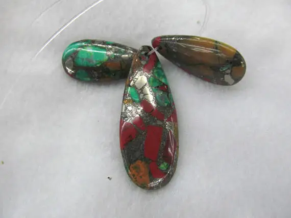 

6sets malachite Amazonite rock Red jade stone picture jasper lapis blue turquoise teardrop evil rectangle Pendant 20-60mm