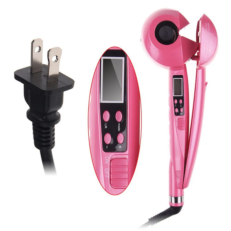 

LCD Screen Automatic Curling Iron Heating Hair Curler Rollers Wand Care Styling Tools Ceramic Wave Magic Curler No Heat
