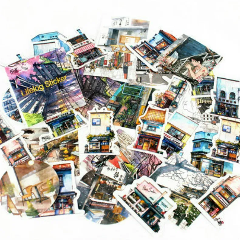 

1pcs/SELL Japanese Wind Travel Memo Stickers Pack Posted It Kawaii Planner Scrapbooking Stationery Escolar School Supplies