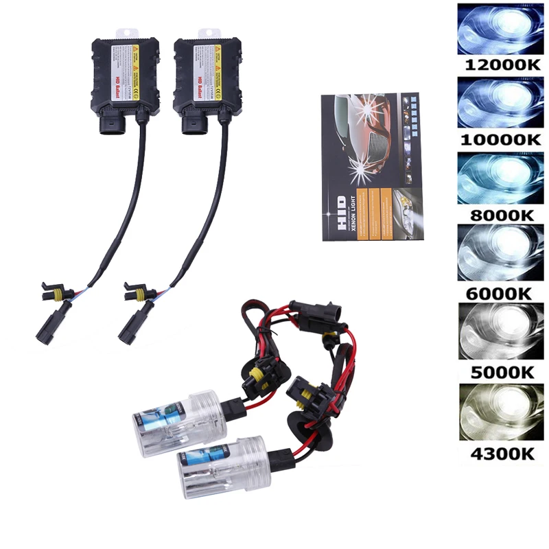 

1PC H1 H3 H4 H7 H11 9005 9006 880/881 HID Xenon Headlight Conversion Bulbs Kit 55W
