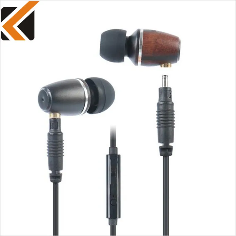 KINDEN Stereo Earphone In ear Headphones Wooden Handfree Headset