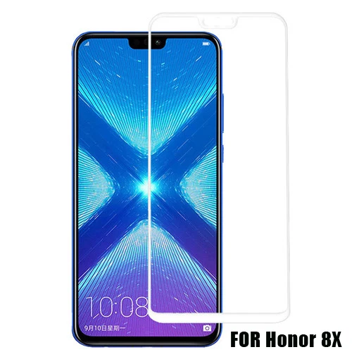 11D полное клеевое стекло для huawei Honor 8X защита экрана 9H закаленное стекло для huawei Honor8X Honor8 X защитный стеклянный чехол - Цвет: White For Honor 8X