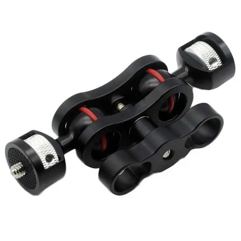 

Double Ballhead Articulating Clip Magic Arm Connector Adapter With 1/4 Thread Screw For Camera Rig Cage Monitor Light Mic