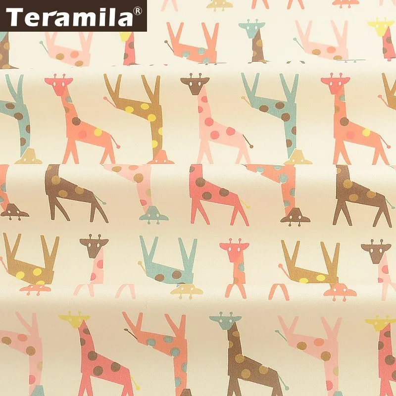 Teramila Fat Quarters, хлопок, ткань, жираф, дизайн, ткань, сделай сам, пэчворк, подушка, для детей, для шитья, для дома, простыня