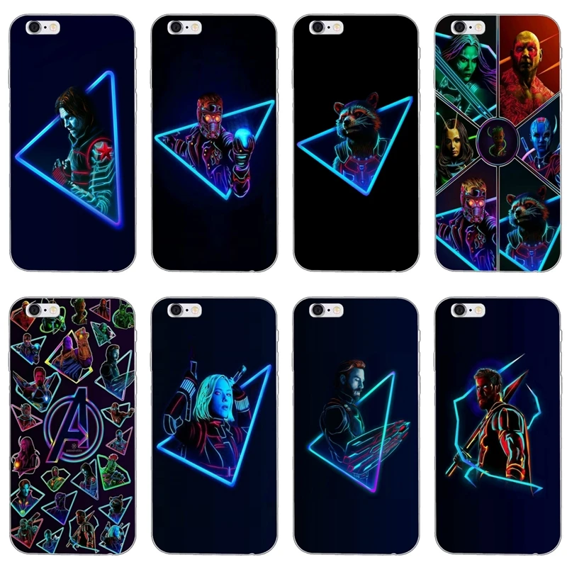 

Transparent cover case Marvel Superheroes The Avengers For Samsung Galaxy A10 A30 A40 A50 A60 A70 A6s A8 Plus A9s star J8 2018