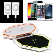 New 3 Induction Coil Qi Wireless Charger Charging Pad with Receiver for iPhone 5 5S 6 6S 6 Plus