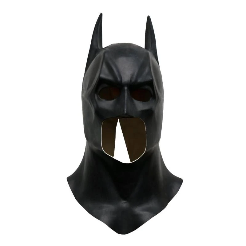 Маска Бэтмена, супергероя, Темный рыцарь, для взрослых, Бэтмен, полный верх, латексные черные маски для косплея, шлемы, вечерние, для Хэллоуина