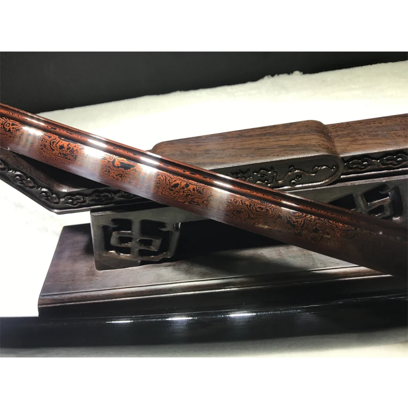 Японский военный нож Katana 102 см рифленый железный черный деревянный футляр|sword