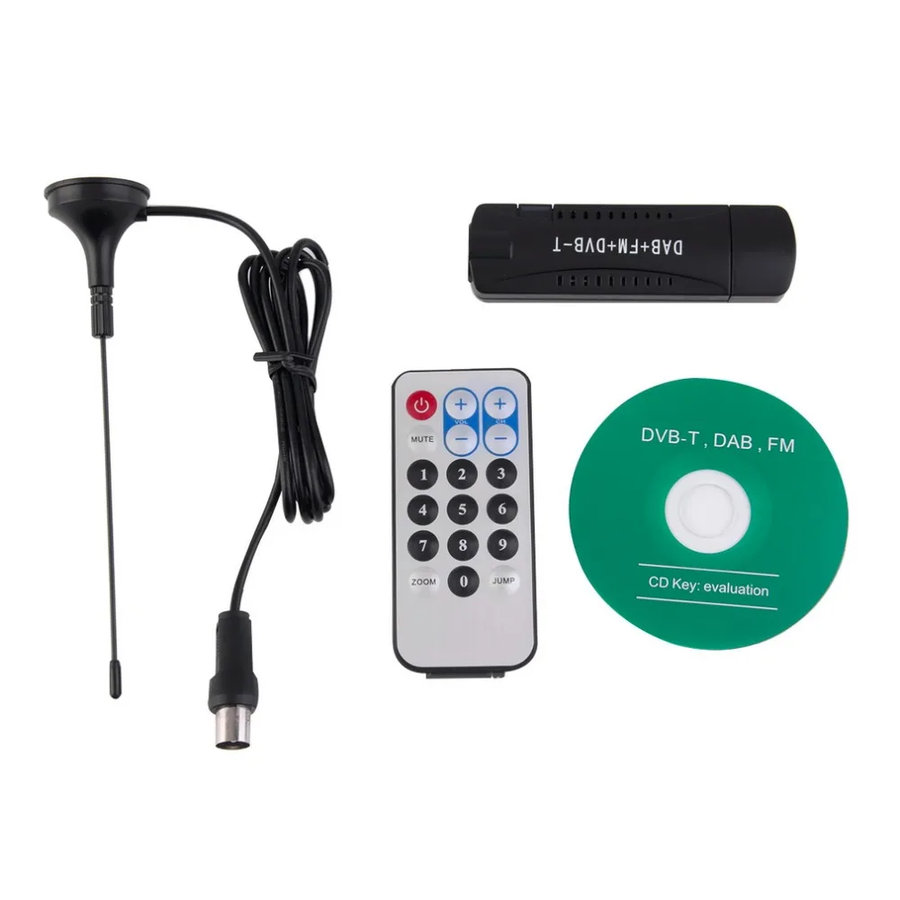 Черный E4000 R820T цифровой DVB-TE4000 USB DVB-T+ RTL-SDR Realtek RTL2832U+ R820T DVB-T тюнер