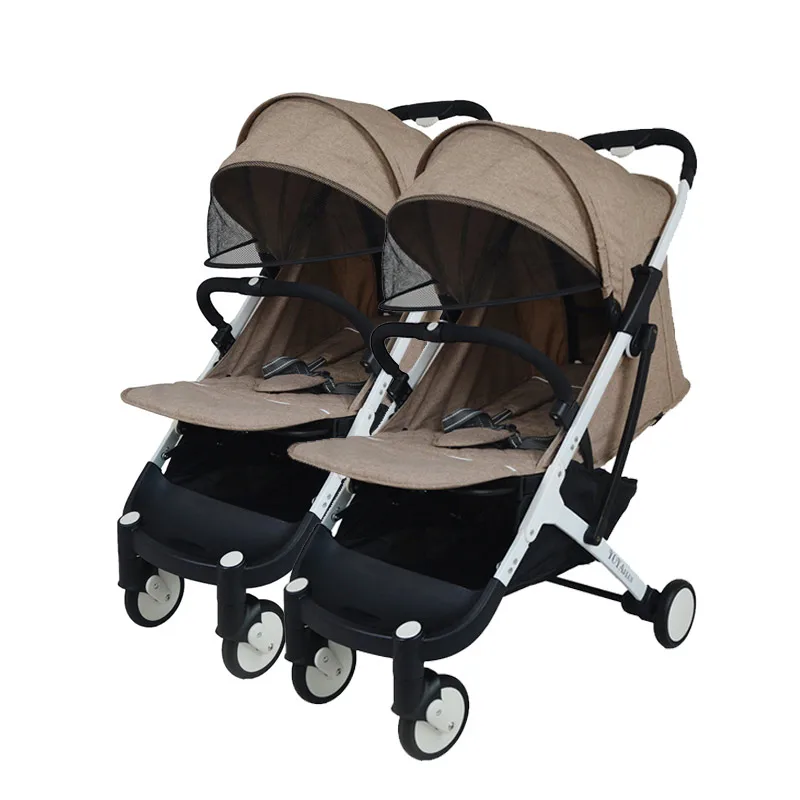 yoyaplus Twin baby stroller detachable lightweight stroller high landscape foldable lightweight cart