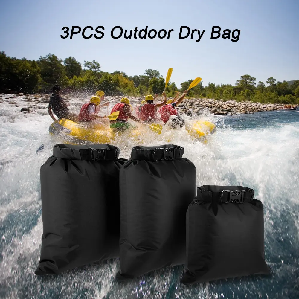 

2019 Lixada Pack of 3 Waterproof Bag 3L+5L+8L Outdoor Ultralight Dry Sacks for Camping Hiking Traveling Bag Water sports