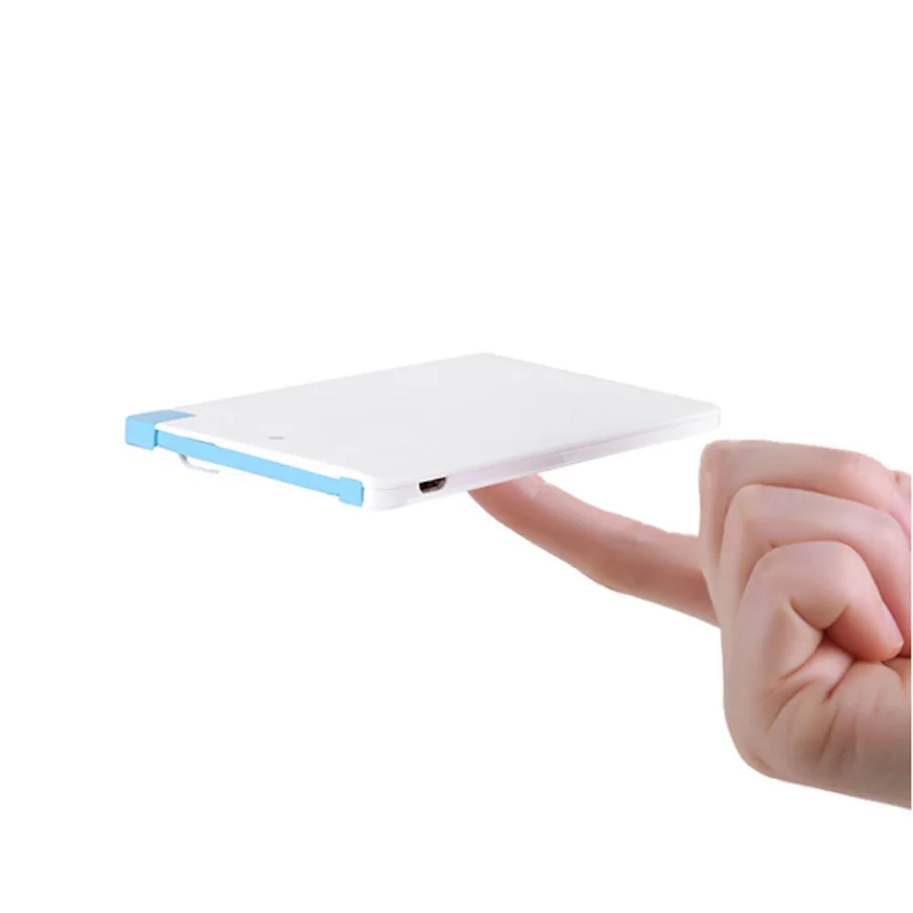 2600 mah Ultra Thin Credit Card Mobile Power Bank Polymer w/ Built In Micro USB Cable Pocket Power External Battery Charger#1