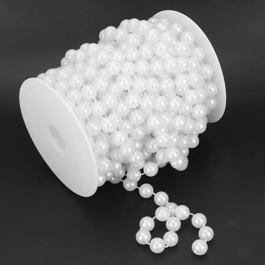 

Garlands Wedding Valentines Decoration Wedding Decoration 12 Mm Imitation Pearl 10 M Connecting Beads Curtain Home Decoration