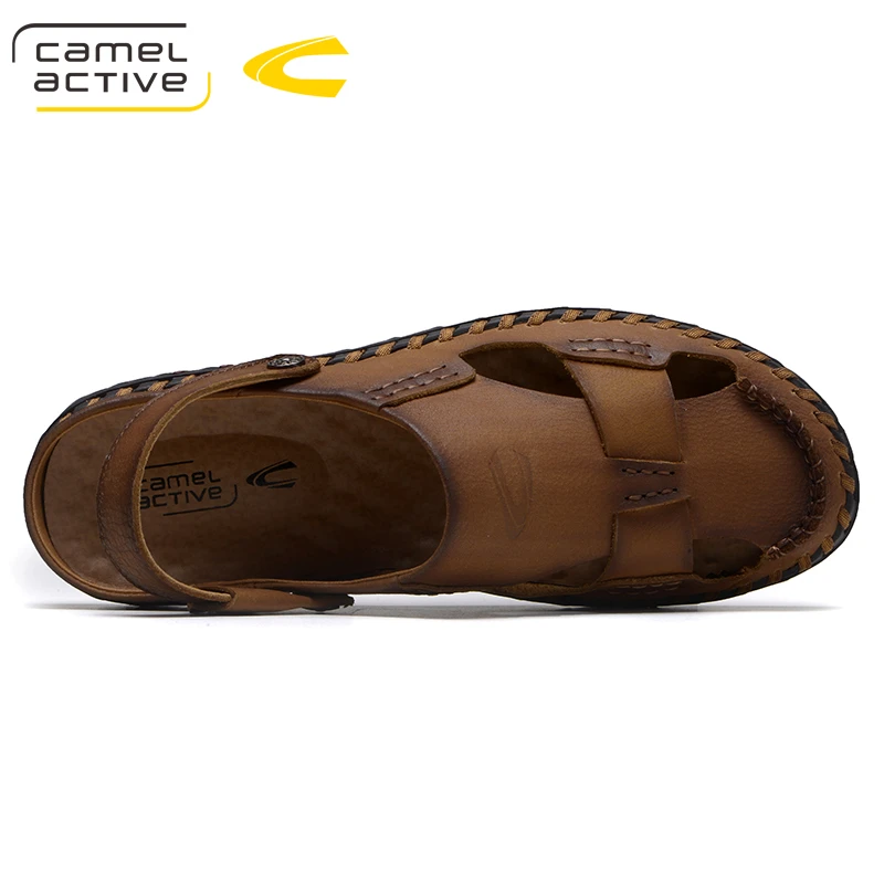Camel Active/2018 Модные Качественные мужские сандалии из натуральной кожи, мягкая летняя повседневная обувь в рыбацком стиле, мужские пляжные